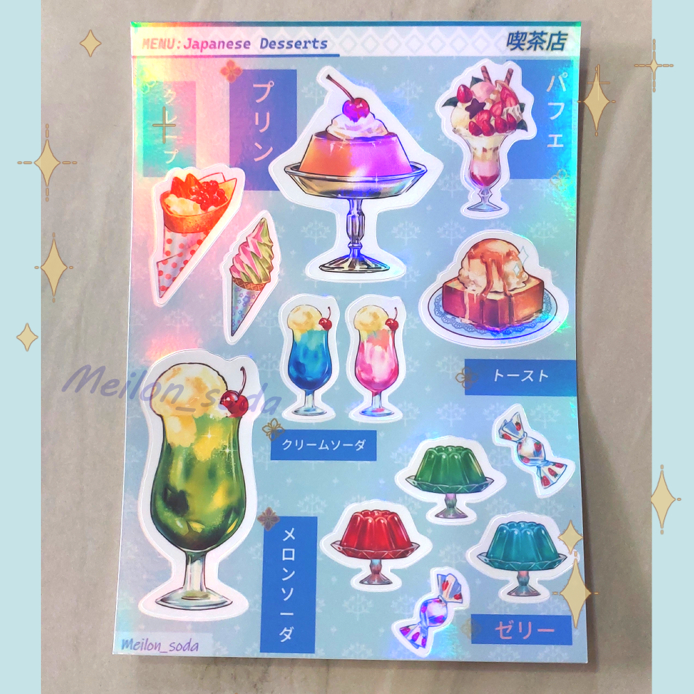Japanese Desserts and Drinks Vinyl Stickers Sheet | Shopee Philippines