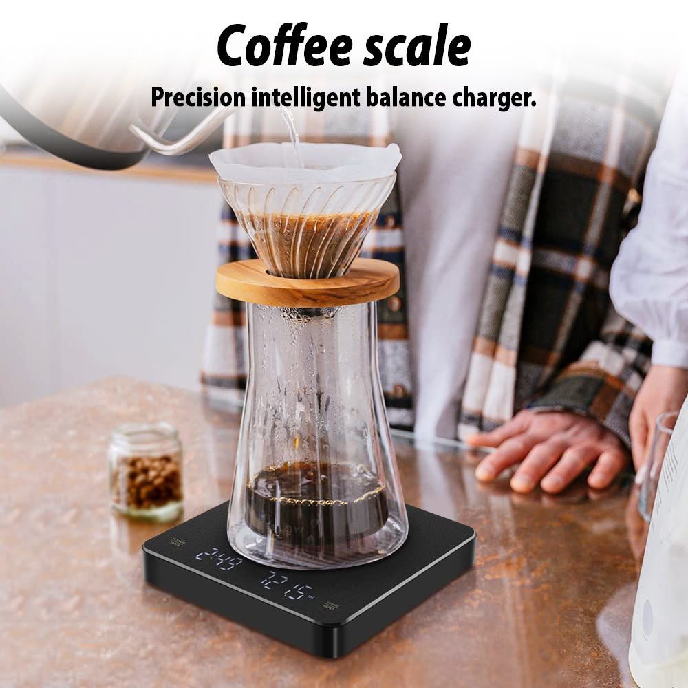 Digital Scale Auto Drip Coffee Scale Rechargebale Timer Scale Led ...