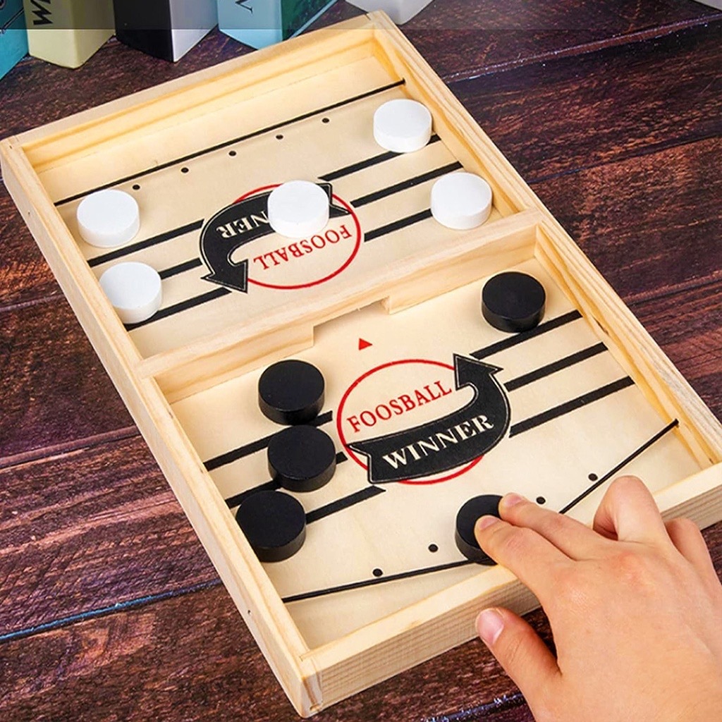 Gioco Da Tavolo Hockey In Legno: Sling Puck Game Per Famiglie E Bambini