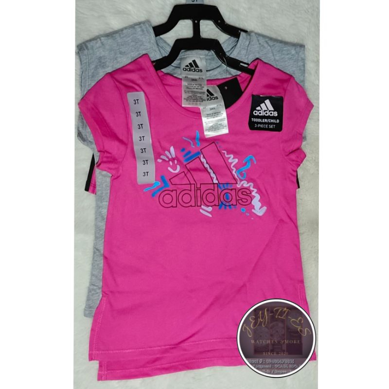Girls Textured Stripe Tri Set