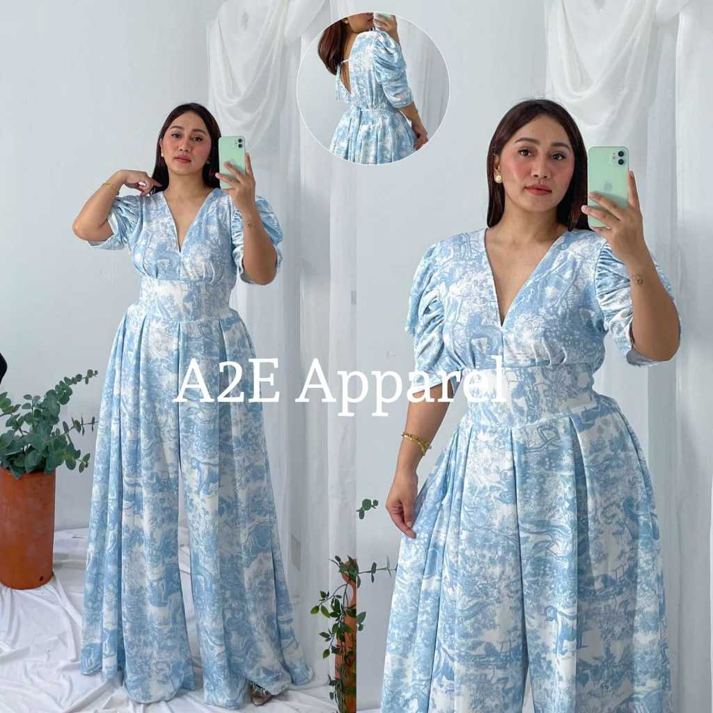 A2E Joy Jumpsuit Modern Filipiniana Massive Sleeves Jumpsuit Shopee Philippines
