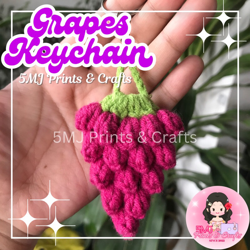 Grapes Keychain Crochet Handmades Gifts Souvenirs by 5MJ Prints and ...