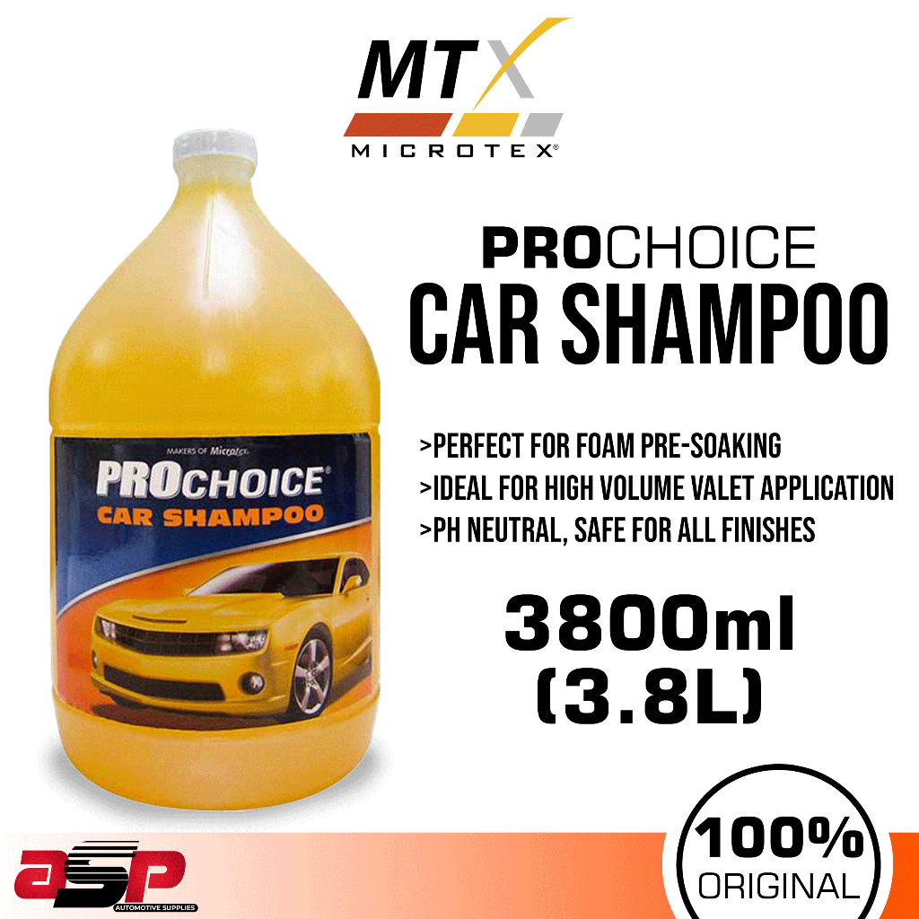 Microtex ProChoice Car Shampoo 3.8 Liters (3800ml) | Shopee Philippines