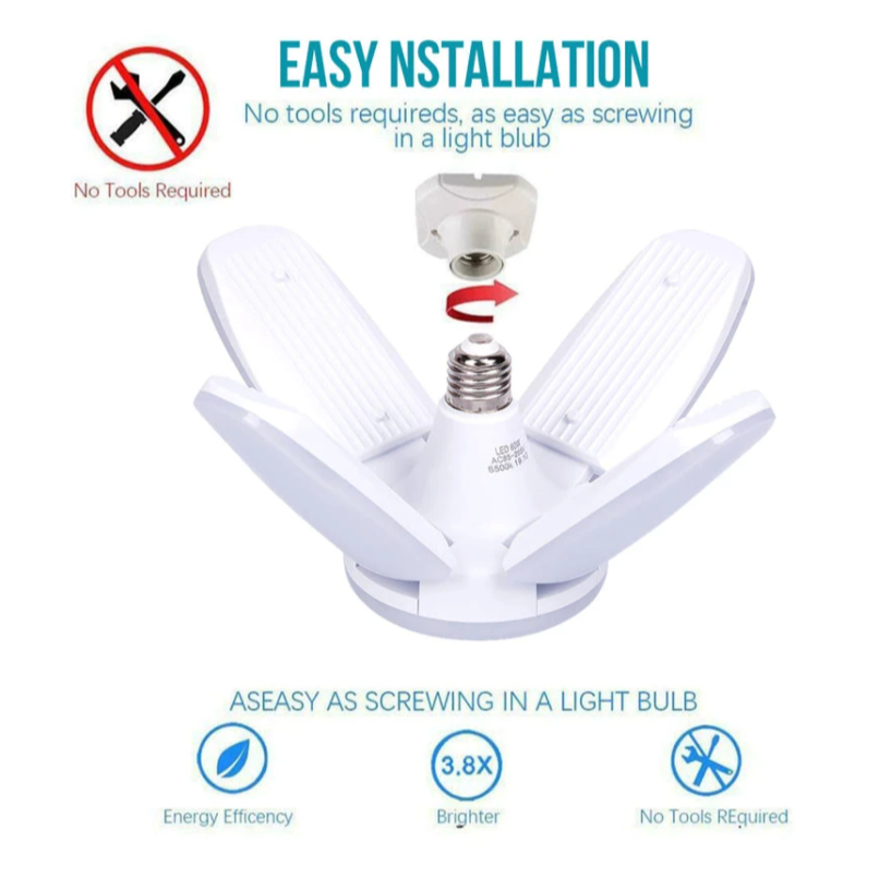 Mini Folding Light Bulb Deformable Led Light Adjustable Ceiling Lamp ...