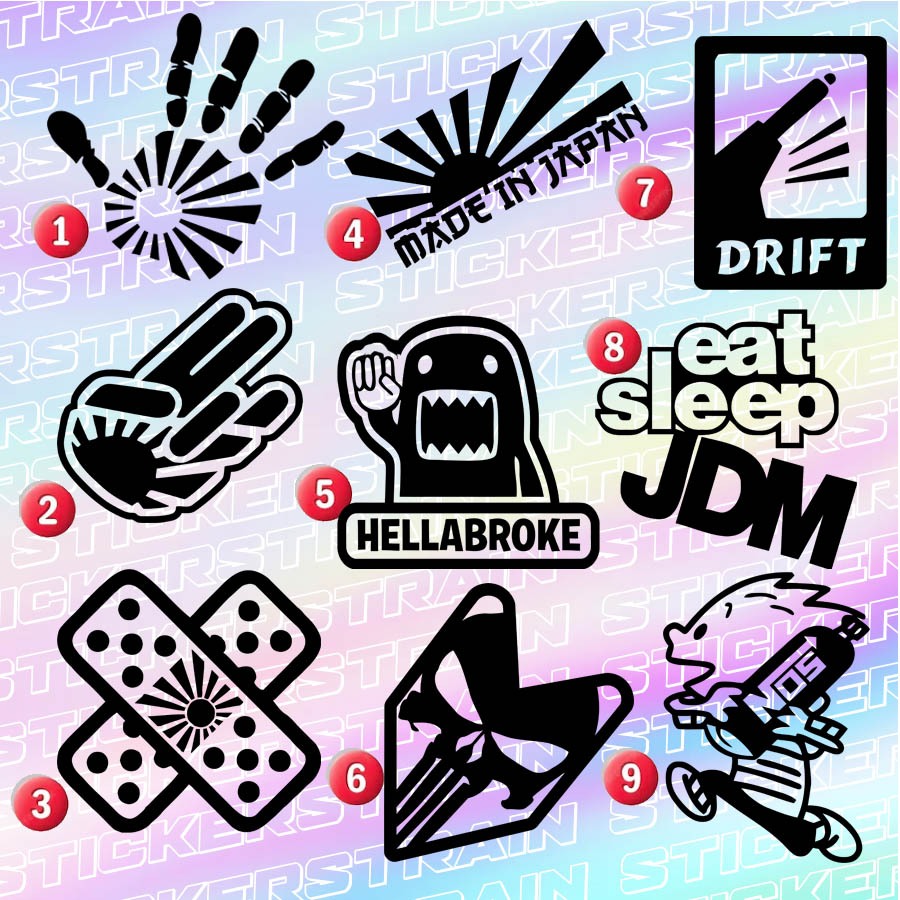 JDM Sticker Cut out vinyl Sticker Waterproof | Shopee Philippines