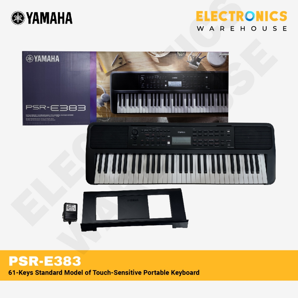 Yamaha PSR-E383 61-Keys Standard Model of Touch-Sensitive Portable ...