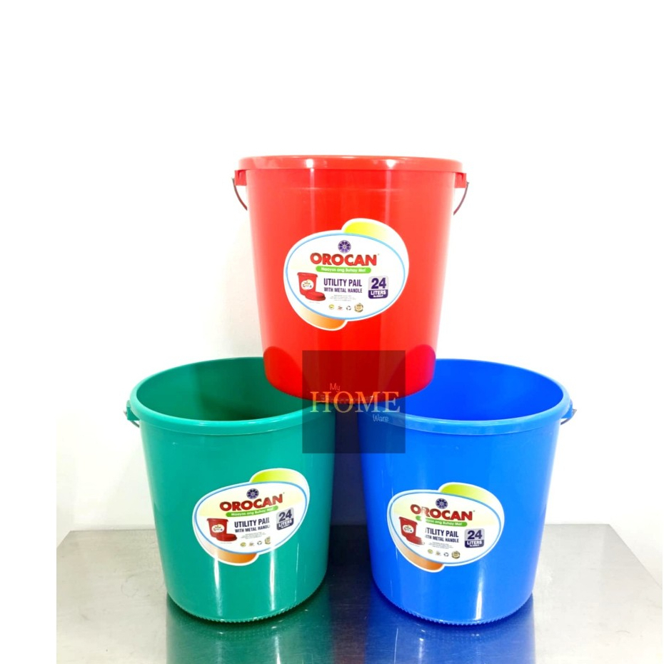 (RANDOM) Orocan Pail with stainless steel handle timba 10/12/16/24L ...