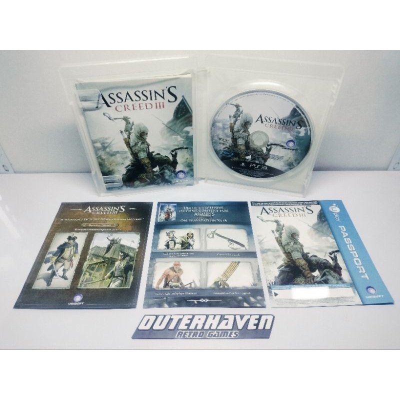 Assassin's Creed III GameStop Edition For PS3 - Brand New, Factory Sealed (US Version)