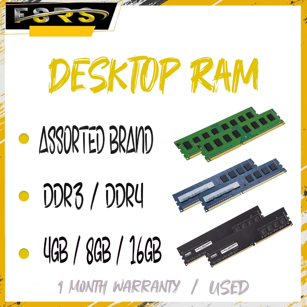 FSRS l DESKTOP RAM 2GB l 4GB l 8GB ASSORTED BRAND | Shopee Philippines