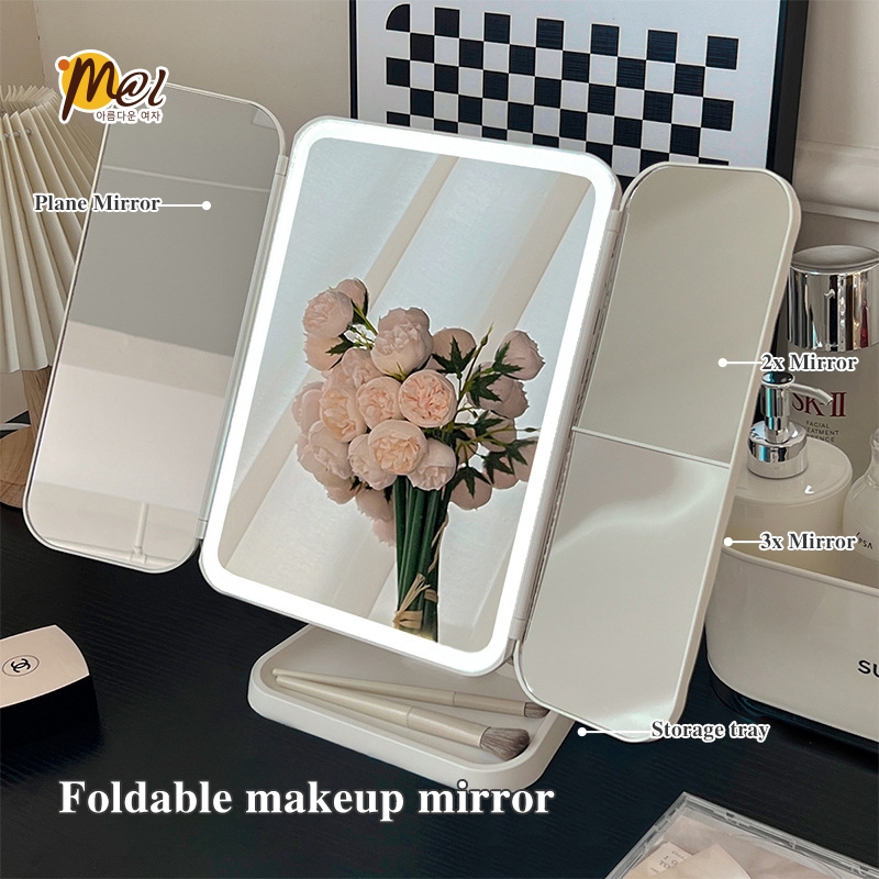 Makeup Mirror For Table Vanity Mirror With Lights Folding Mirror Multi ...