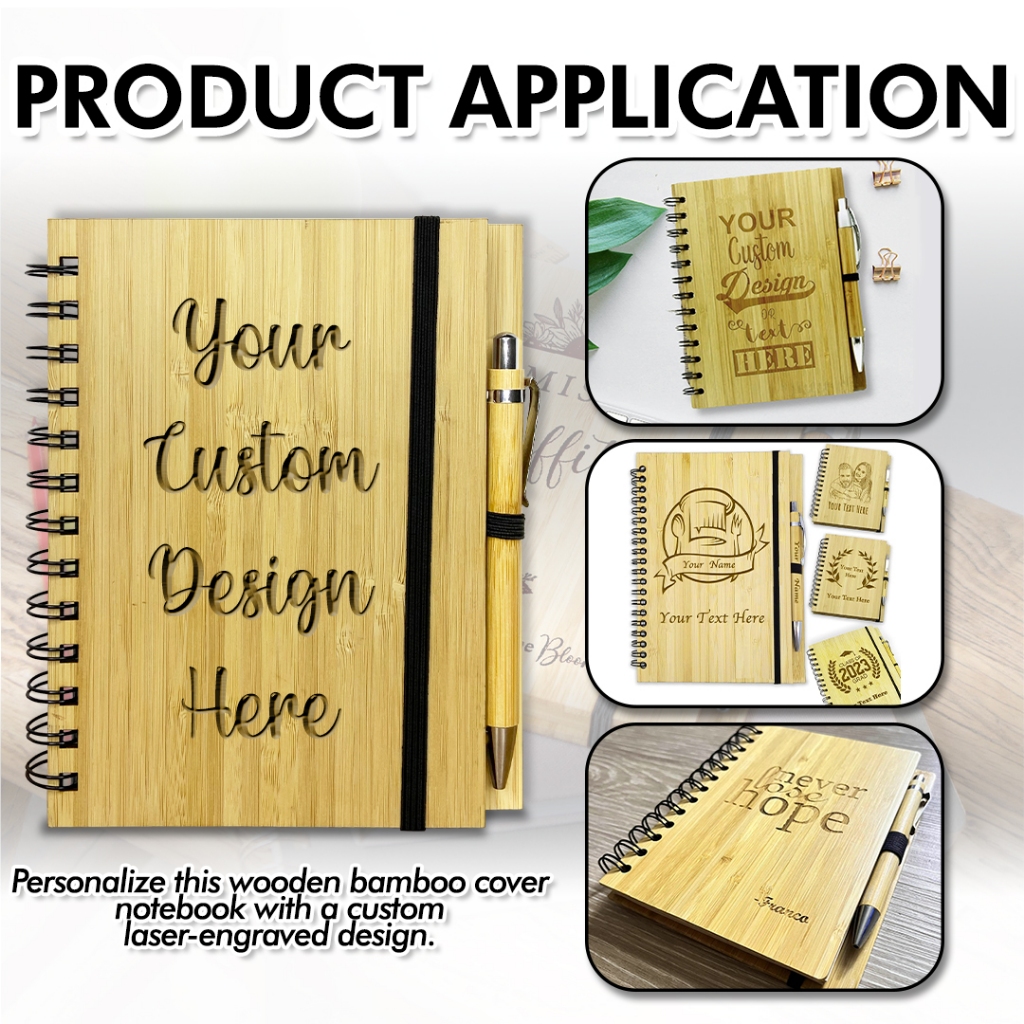 Pure Bamboo Spring Notebook with Ballpen 14cm*18cm | Shopee Philippines