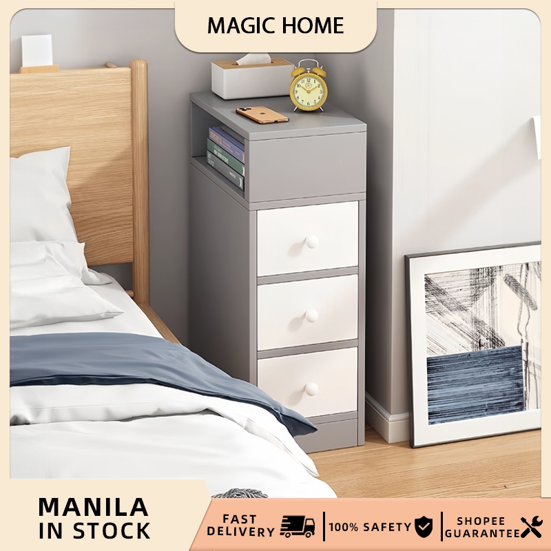 Magic Home Nordic Bedside Table Bedroom Bedside Storage Cabinet with ...