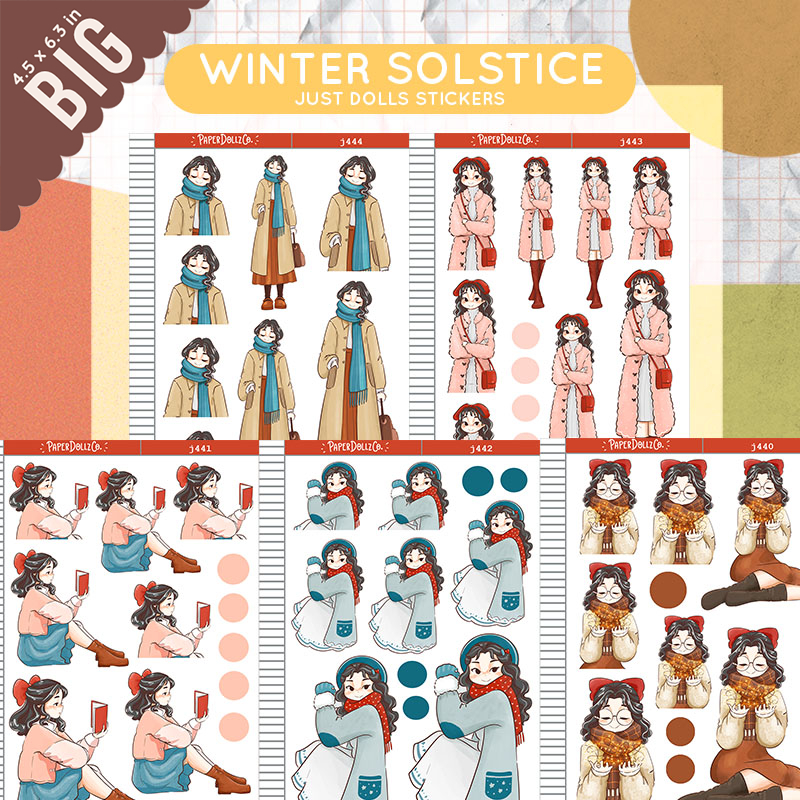 Winter Solstice I Just Dolls Stickers | Big | J440 J441 J442 J443 J444 ...