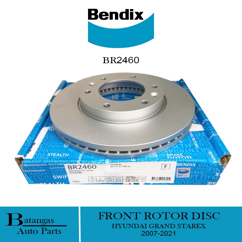 BENDIX FRONT ROTOR DISC FOR HYUNDAI GRAND STAREX 2007-2021 PART NO ...