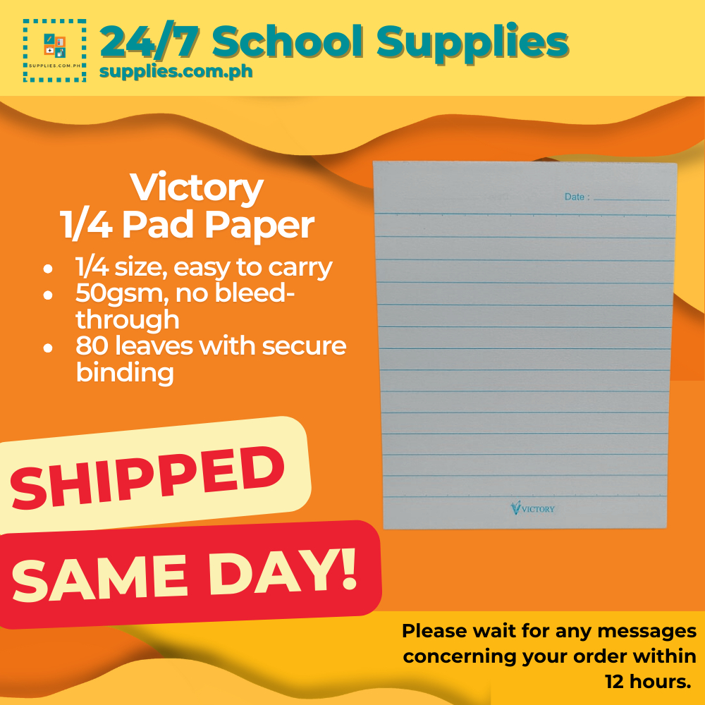 Victory 1/4 Pad Paper Quiz 100 Mm X 125 50 Gsm 80 Leaves | Shopee ...