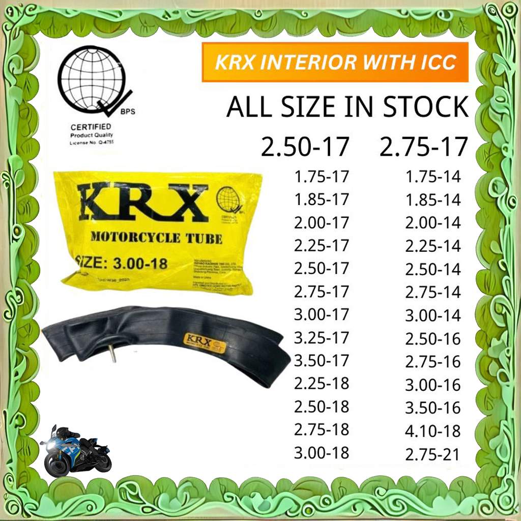 WHOLESALE MOTORCYCLE TUBE KRX INNER TUBE FOR MOTORCYCLE WITH ICC ...