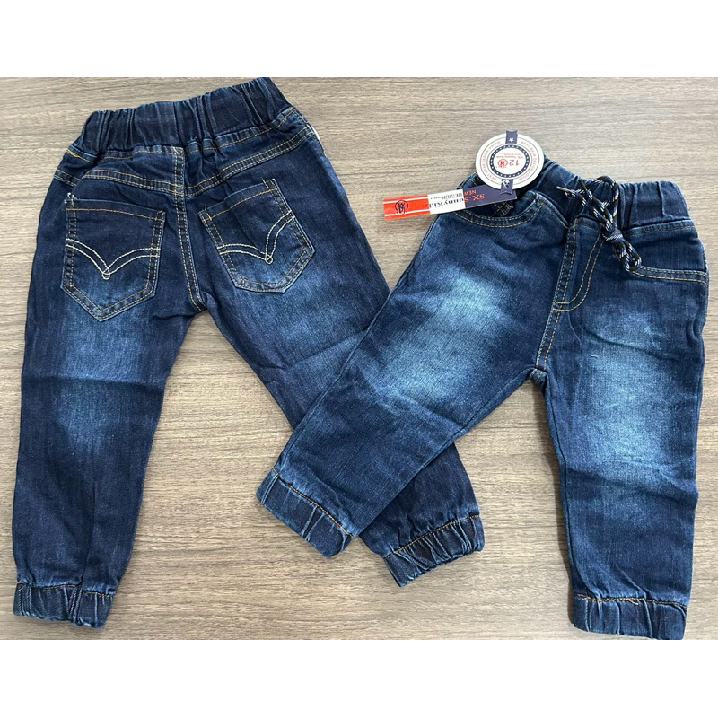 DUKE Kids Denim Jogger jeans maong pants 6months to 5yrs | Shopee ...