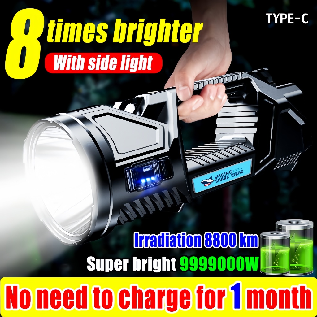 90000000LM flashlight rechargeabl waterproof heavy duty flashlight ...