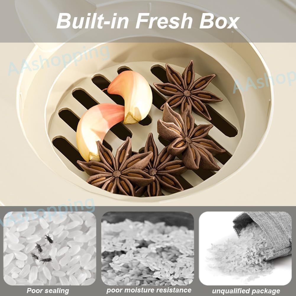 [24h Ship] Rice Dispenser 10KG Rice Storage Box Dust-proof Rice Bucket ...