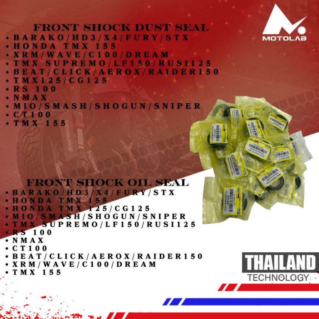 Motolab Motorcycle Front Shock Oil and Dust Seal High Quality Available ...