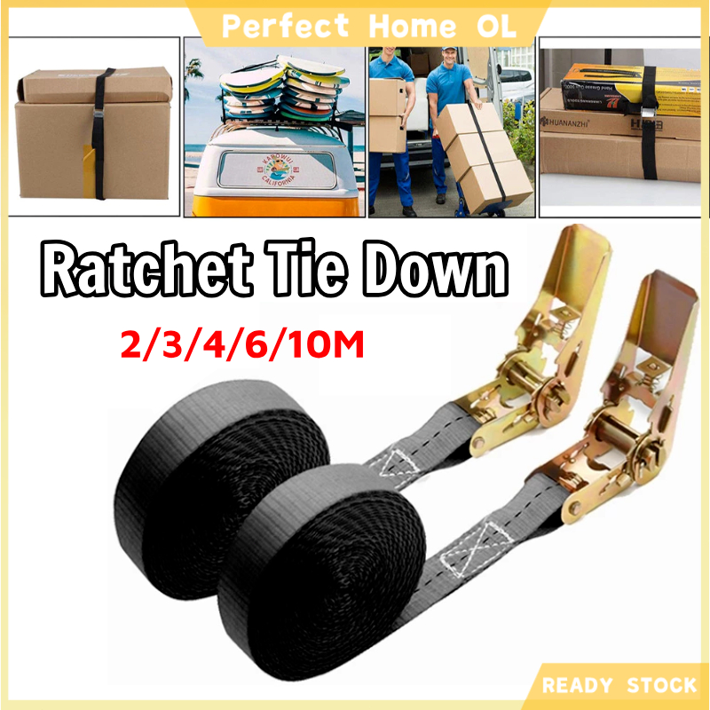 Car Tow Rope High Strength Strong Ratchet Strap Truck Straps Cargo ...