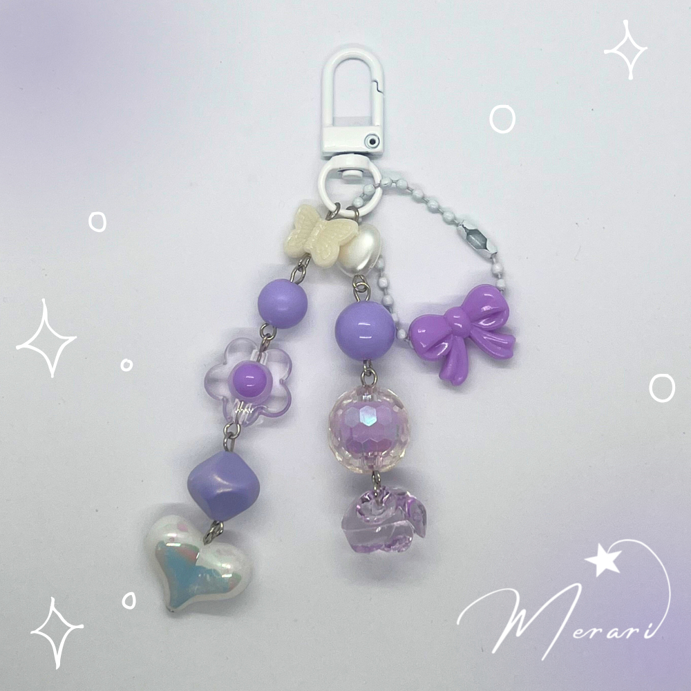 Original Ribbon Handmade Keychains by Merari (Purple, Pink, Blue ...
