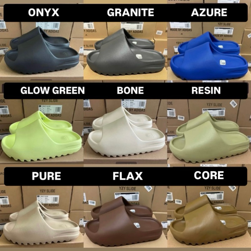 adidas gazelle silver green womens ADIDAS YEEZY SLIDES 'GLOW GREEN' – Locker SF main image 0