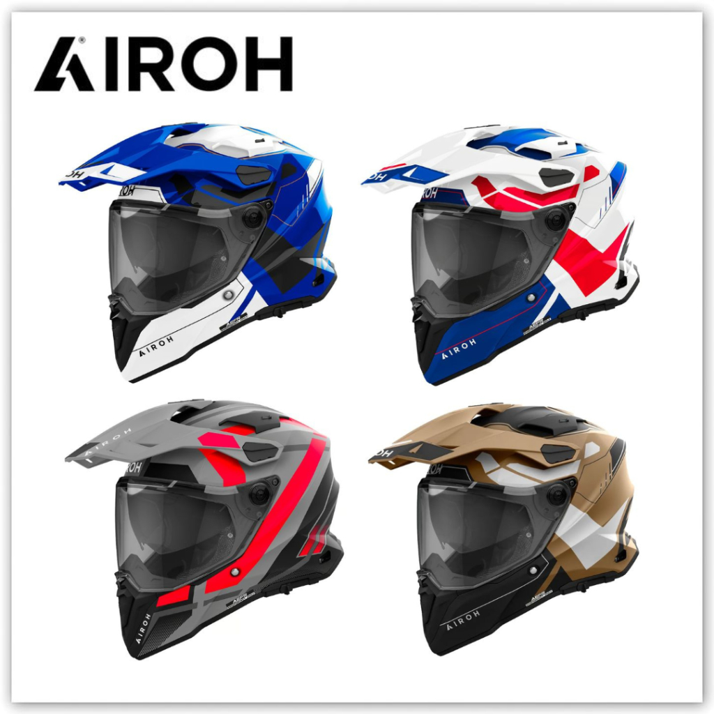 Casque Moto AIROH COMMANDER 2 - Homologué ECE 22.06 - Composite Carbone Ou Full Carbon - Poids Léger (~1440g) - Visière Extra Large