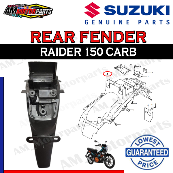 REAR FENDER FOR RAIDER 150 CARB (SUZUKI GENUINE PARTS) | Shopee Philippines