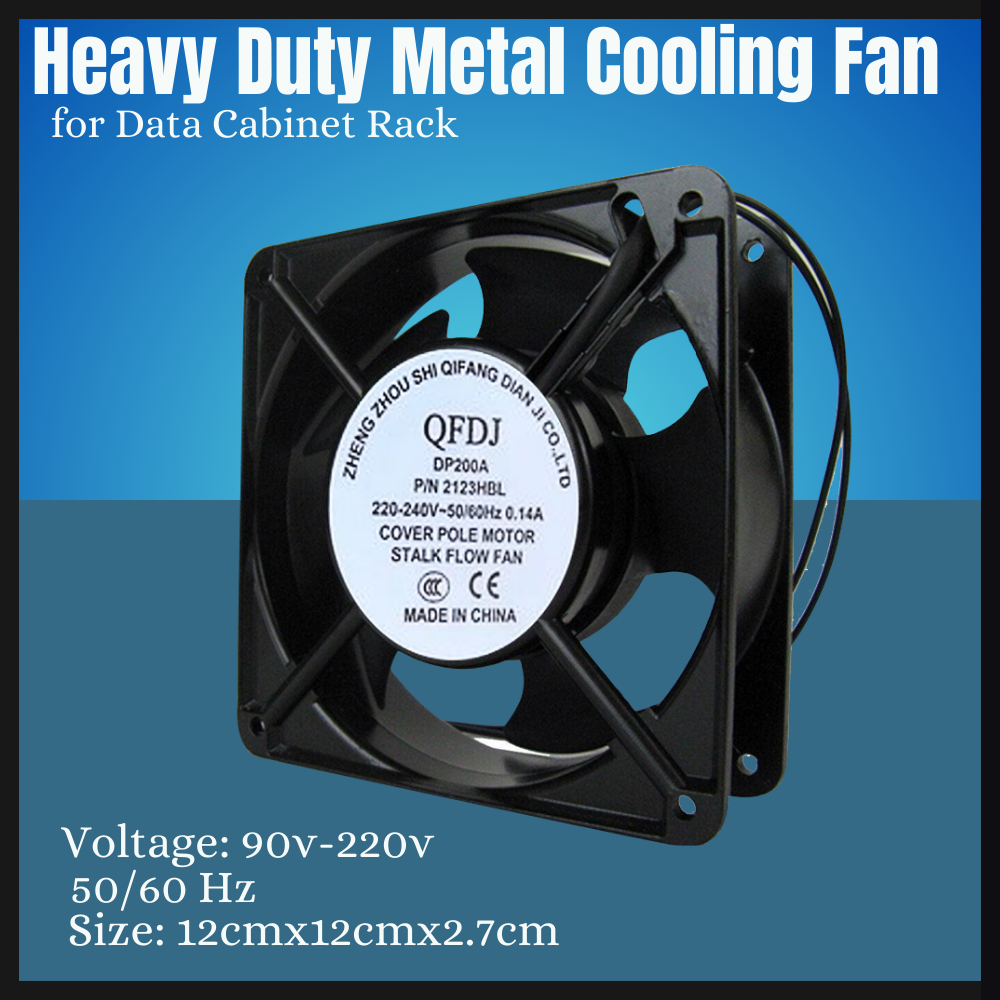 Heavy Duty Metal Rack Mountable Cooling Fan for [Data Cabinet Rack ...