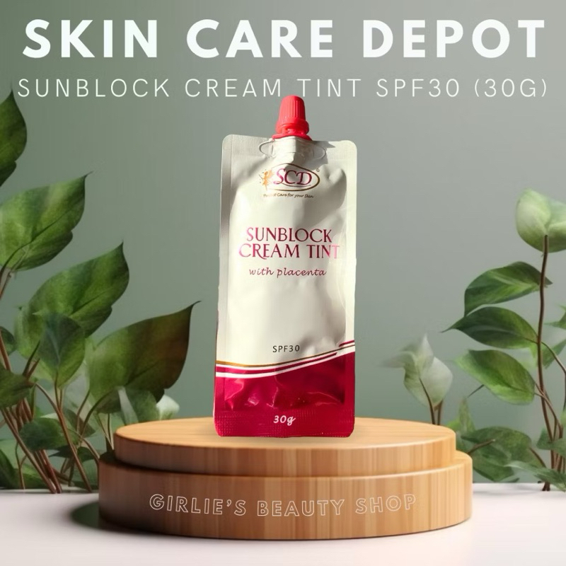 SCD Sunblock Cream Tint With Placenta Big Sachet 30g | Shopee Philippines