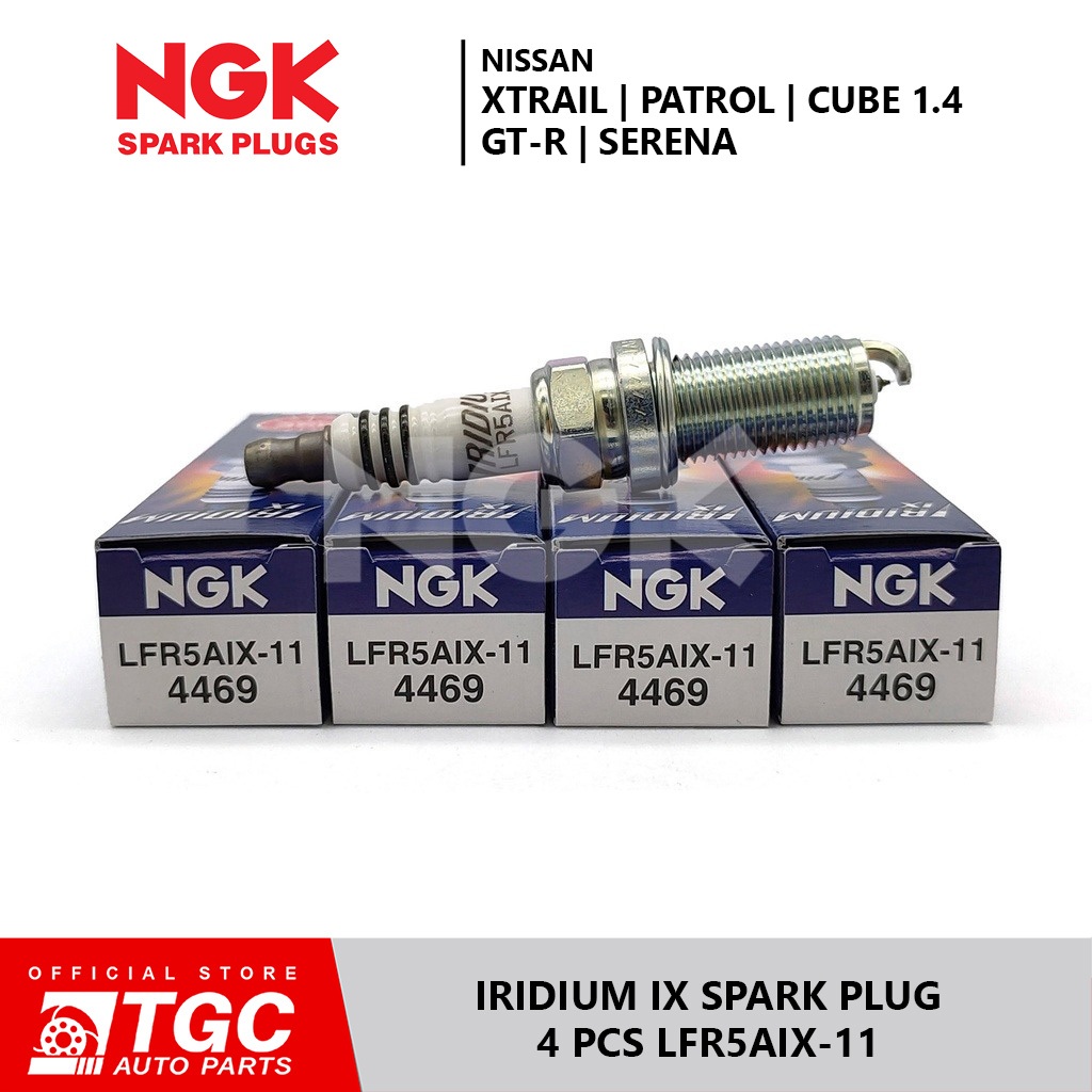 NGK 4Pcs LFR5AIX-11 Iridium IX Spark plug for Nissan Xtrail / Patrol ...