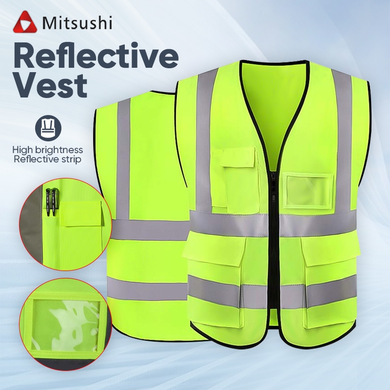 Mitsushi Safety Reflective Vest high visibility vest night work Warn ...