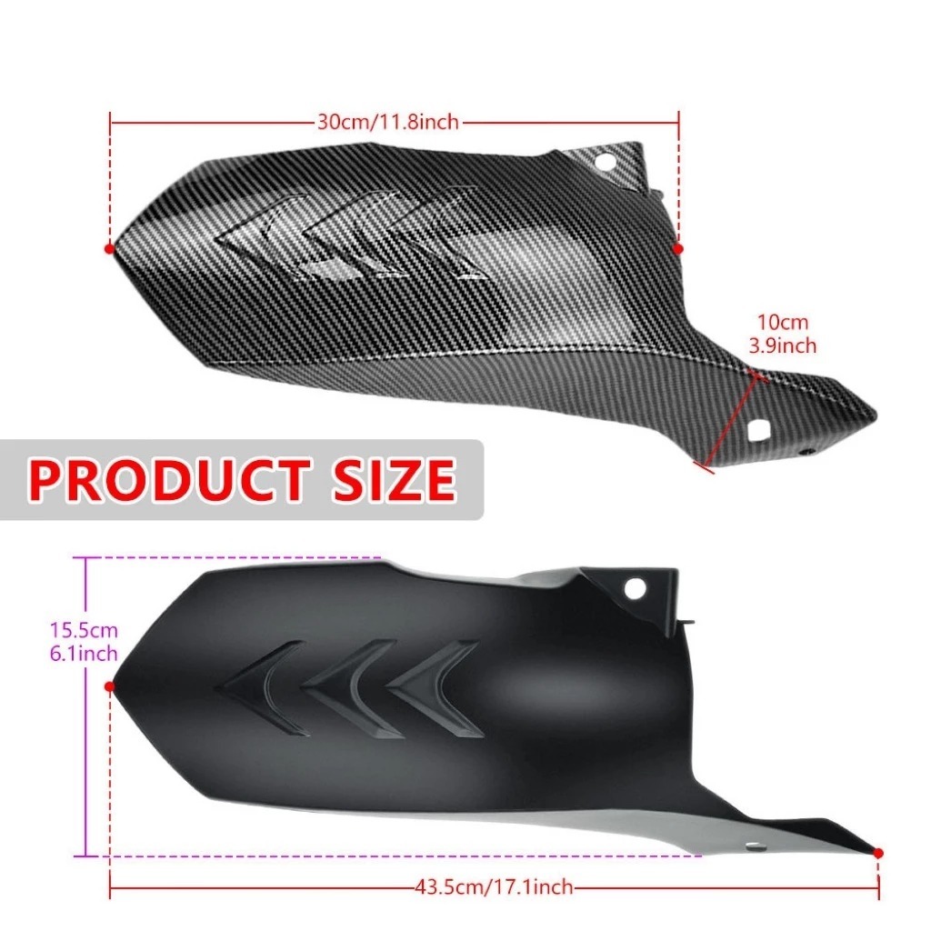 Rear Tire Hugger Mud Guard For Honda Click 125i 150i v2/v3 Black Carbon ...