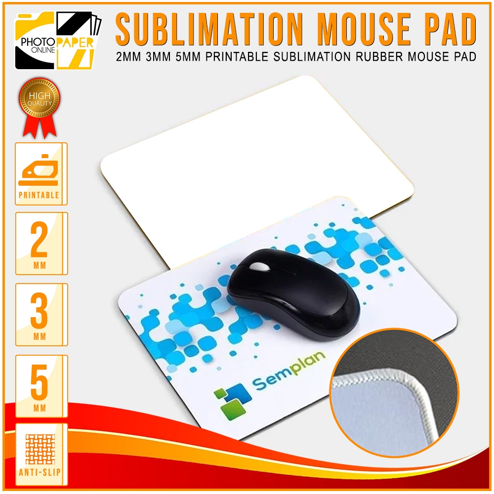 Sublimation Rubber Mouse Pad (2mm / 3mm / 5mm) | Shopee Philippines
