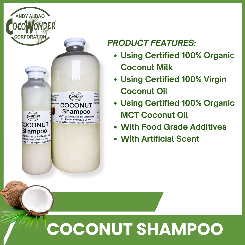 COCONUT SHAMPOO | COCOWONDER | 100% CERTIFIED ORGANIC | Shopee Philippines