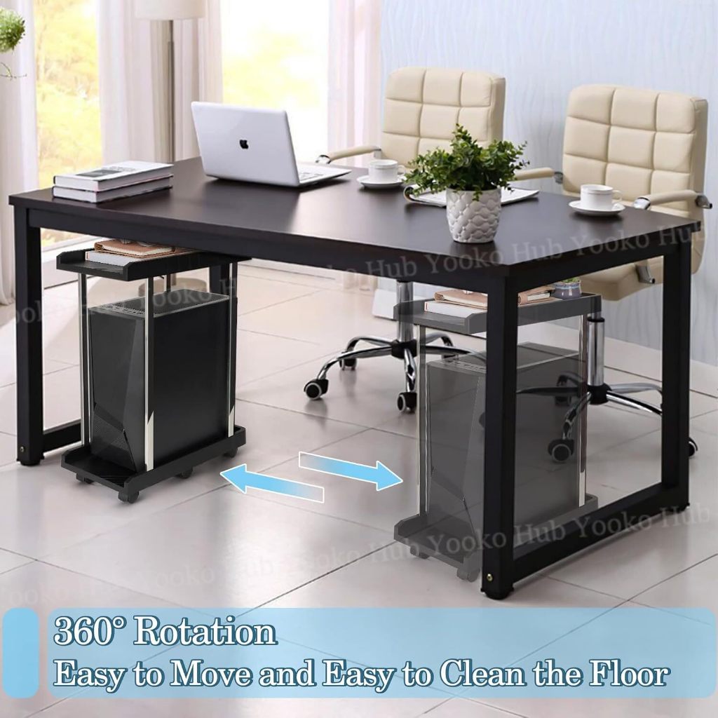 3 Layers CPU Stand Heavy Duty 2-Tier CPU Holder Desktop Computer Tower ...