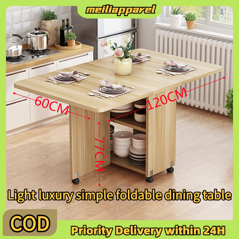 Convenient and Stylish Nordic Modern Foldable Dining Table with ...