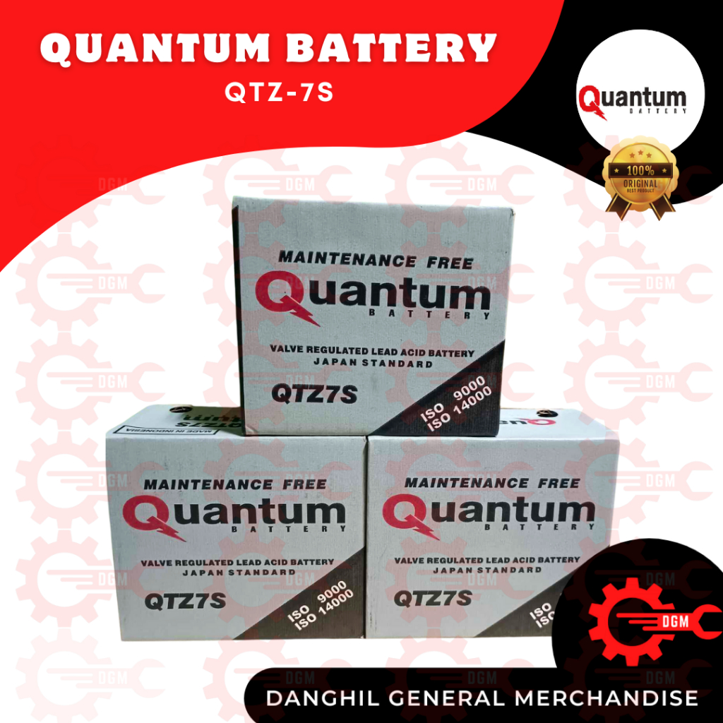 QUANTUM Motorcycle Battery QTZ-7S for Raider 150/Click 150i (12volts ...