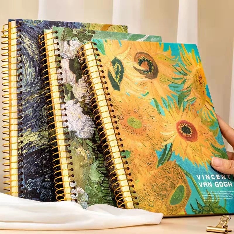 16k Coil Literary Retro Notebook B5 Size Van Gogh Hardbound Spiral ...