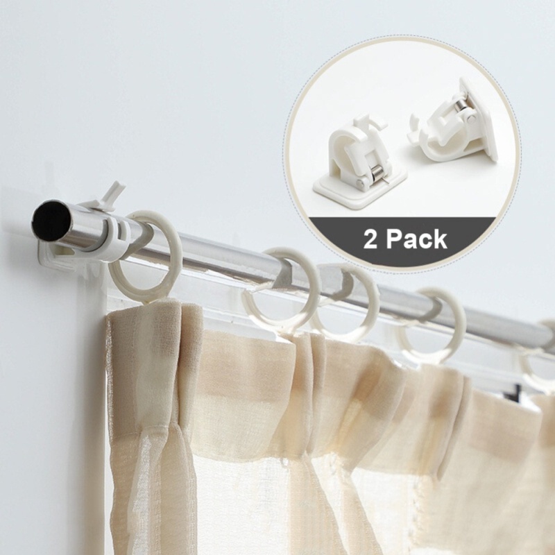 Telescopic Curtain Rod with Easy Tool-Free Installation, No Drilling ...