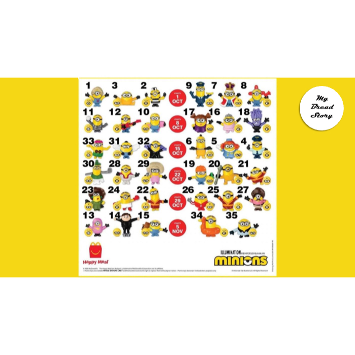 Mcdo Happy Meal Minions 2020 Complete Set of 35 Sealed | Shopee Philippines