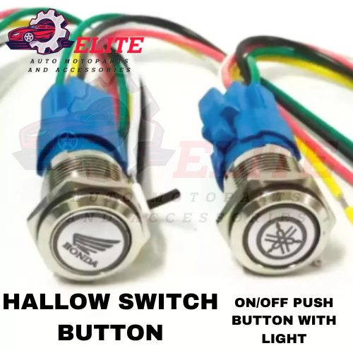 EliteAutoMoto 16mm Motorcycle Light Halo Switch Push Button/Led/On Off ...