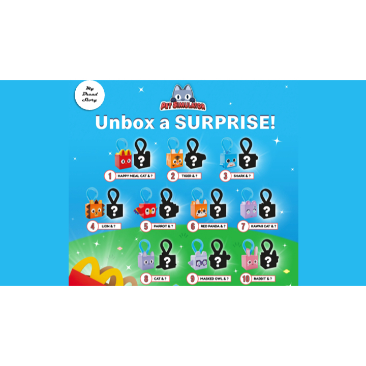 2024 Mcdo Happy Meal Pet Simulator Complete Set Brand New | Shopee ...
