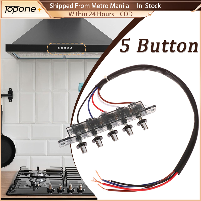 Kitchen Range Hood Switch 5 Pushbutton Universal Switch Panel ...