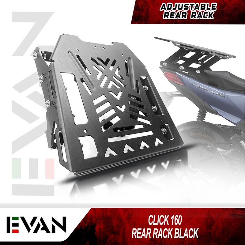 EVAN SHOP ADJUSTABLE REAR RACK BRACKET FOR HONDA CLICK 160 5648 ...