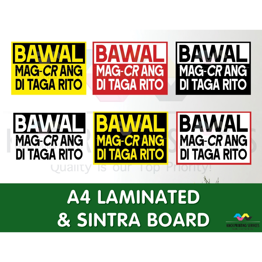 Bawal Mag-Cr and Di Taga Rito Signage | Shopee Philippines