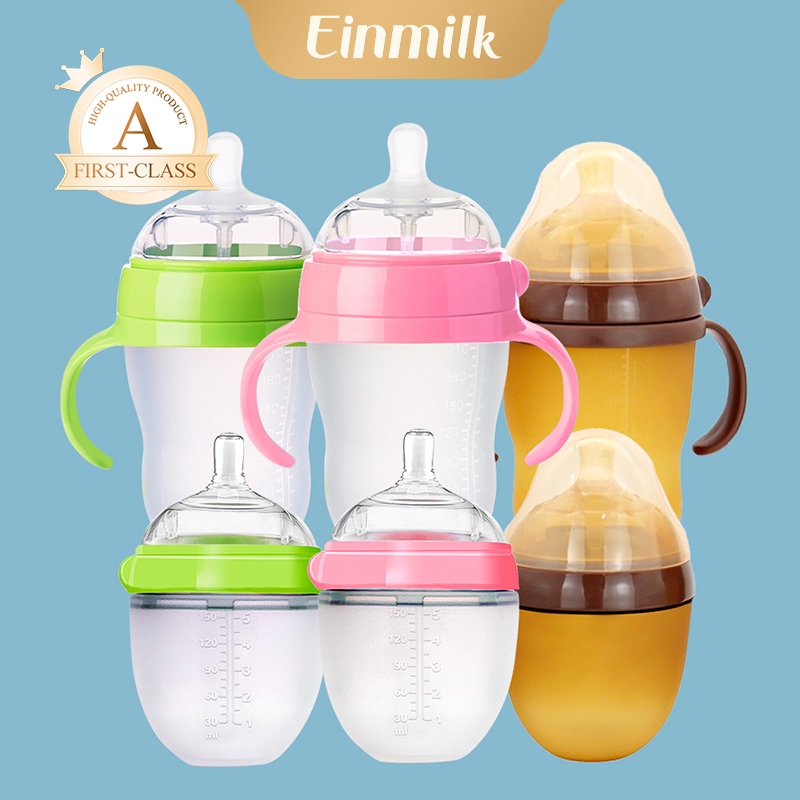 Einmilk Silicone Baby Milk Bottle Feeding Simulated breast with