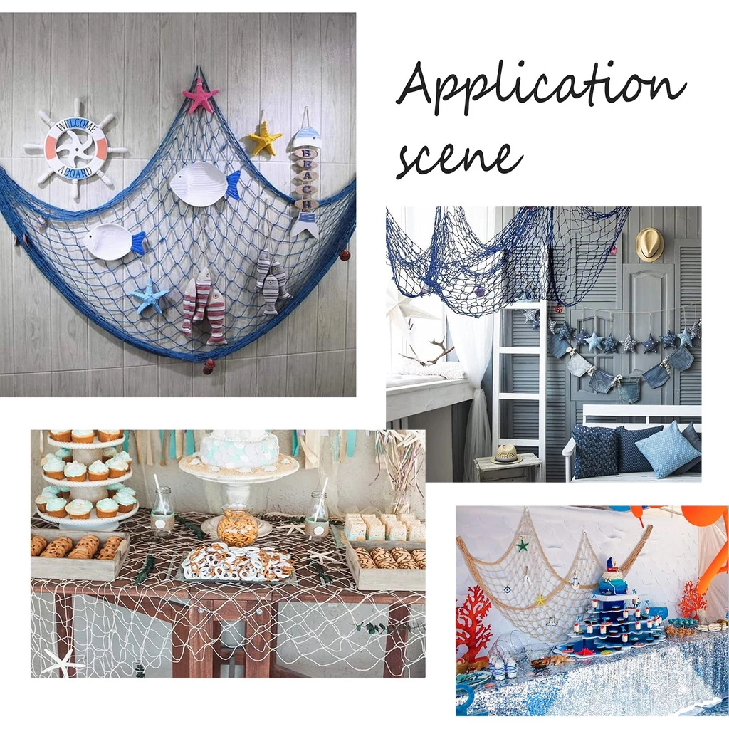 Nautical Fishing Net Beach Party Decor Nets Hangings Creative Party ...