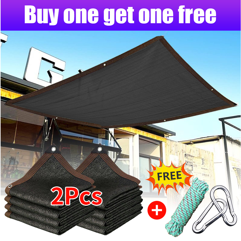 【Free Rope+Hook】Buy 1 take 1 sun shade net outdoor shade net car sun ...